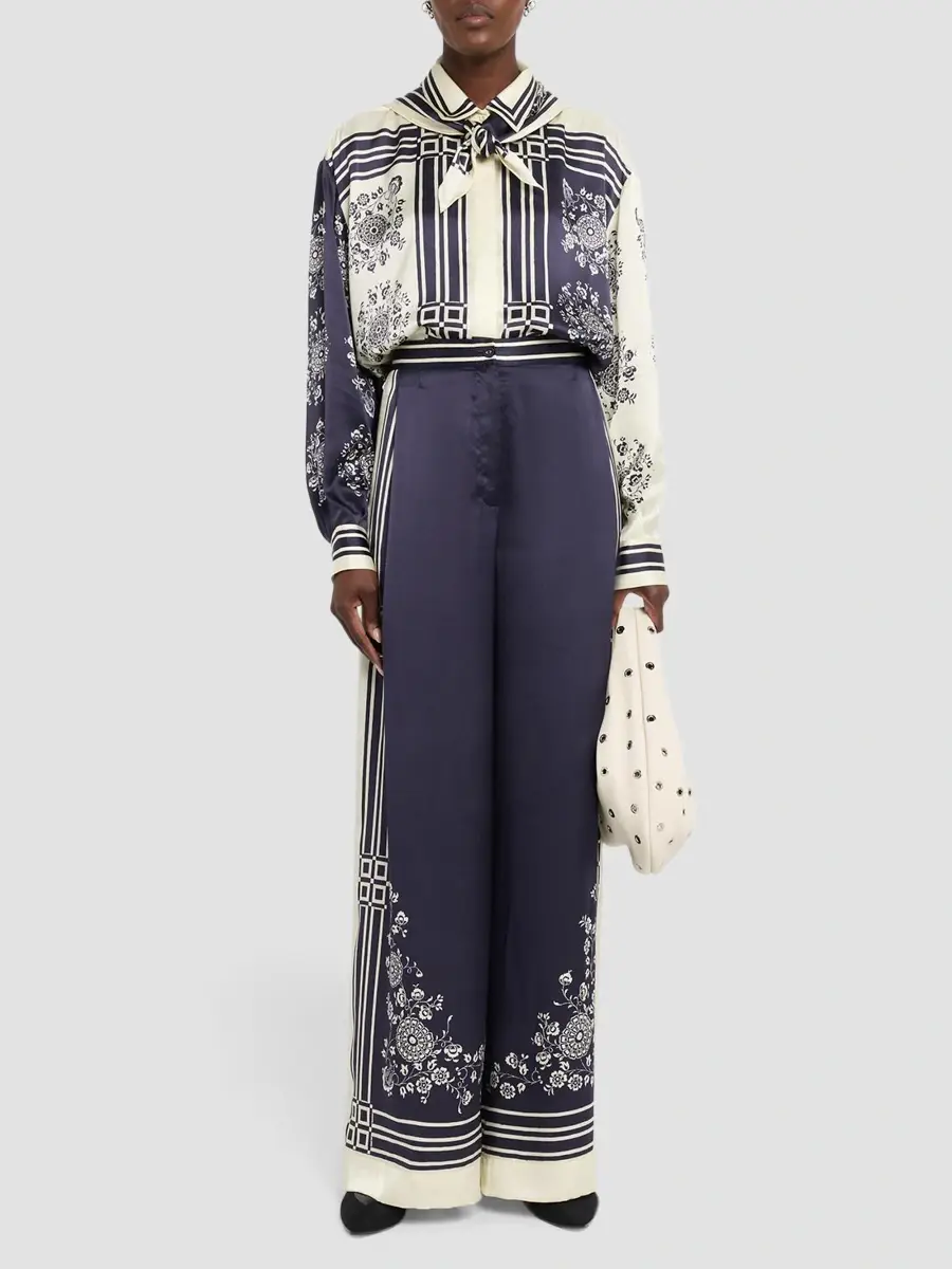 ALÉMAIS Women's Banderra Printed Wide-Leg Pants | Thumbnail 2 ALÉMAIS Women's Banderra Printed Wide-Leg Pants | Thumbnail 2