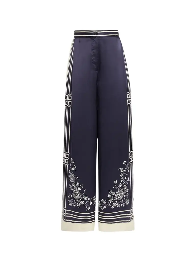 ALÉMAIS Women's Banderra Printed Wide-Leg Pants