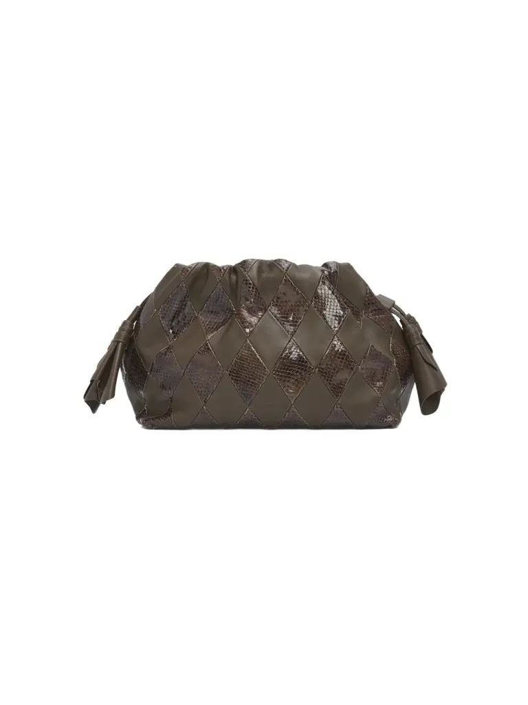 Women's Cloud 91 Medium Snakeskin-Embossed Clutch Women's Cloud 91 Medium Snakeskin-Embossed Clutch