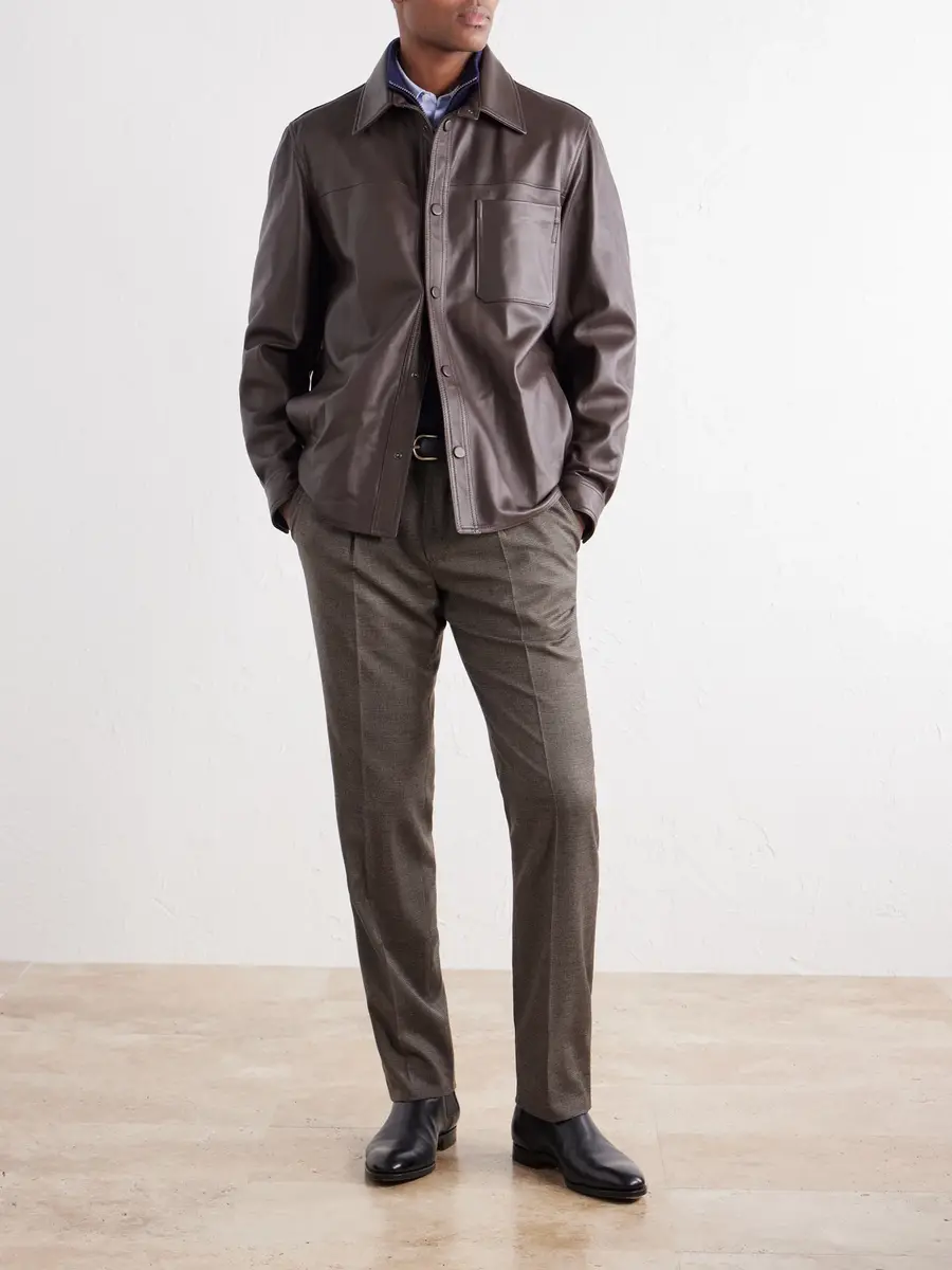 Slowear Montedoro Leather Jacket - Men | Thumbnail 2