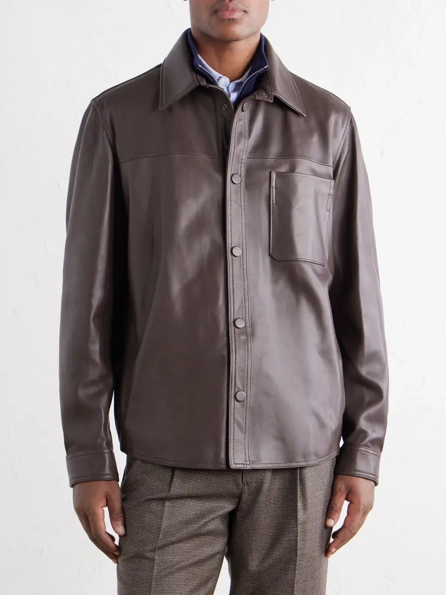 Slowear Montedoro Leather Jacket - Men | Thumbnail 3