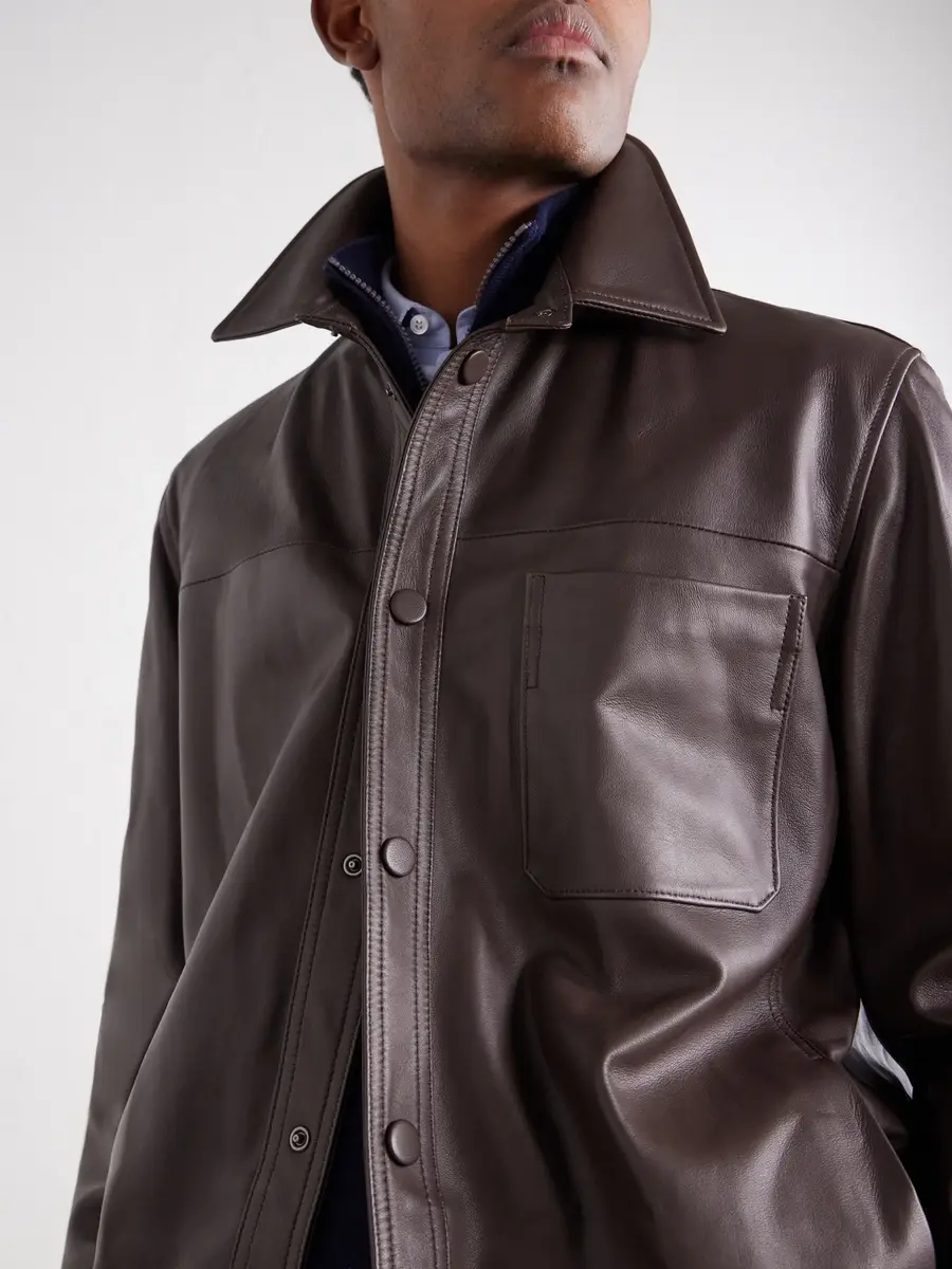 Slowear Montedoro Leather Jacket - Men | Thumbnail 5