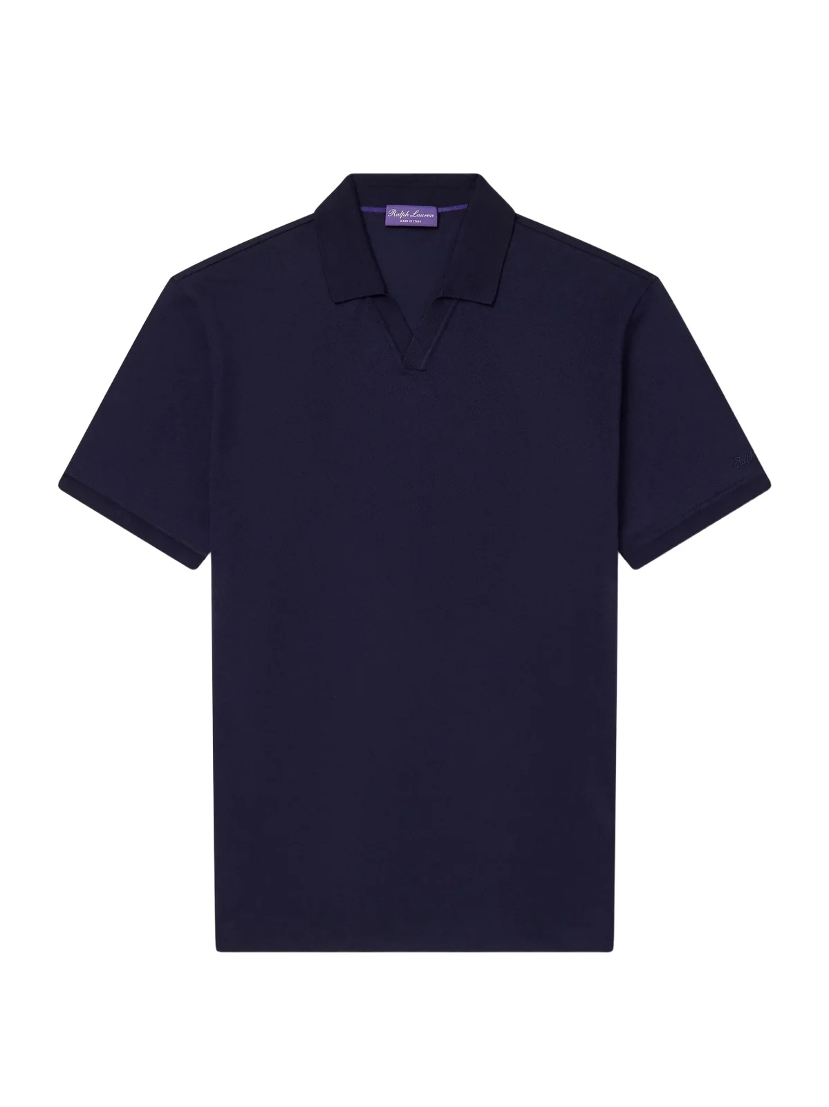 Ralph Lauren Purple Label Johnny-Collar Cotton and Cashmere-Blend Piqué Polo Shirt - Men