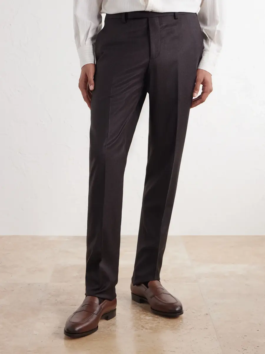Paul Smith Straight-Leg Wool and Cashmere-Blend Flannel Trousers - Men | Thumbnail 3 Paul Smith Straight-Leg Wool and Cashmere-Blend Flannel Trousers - Men | Thumbnail 3