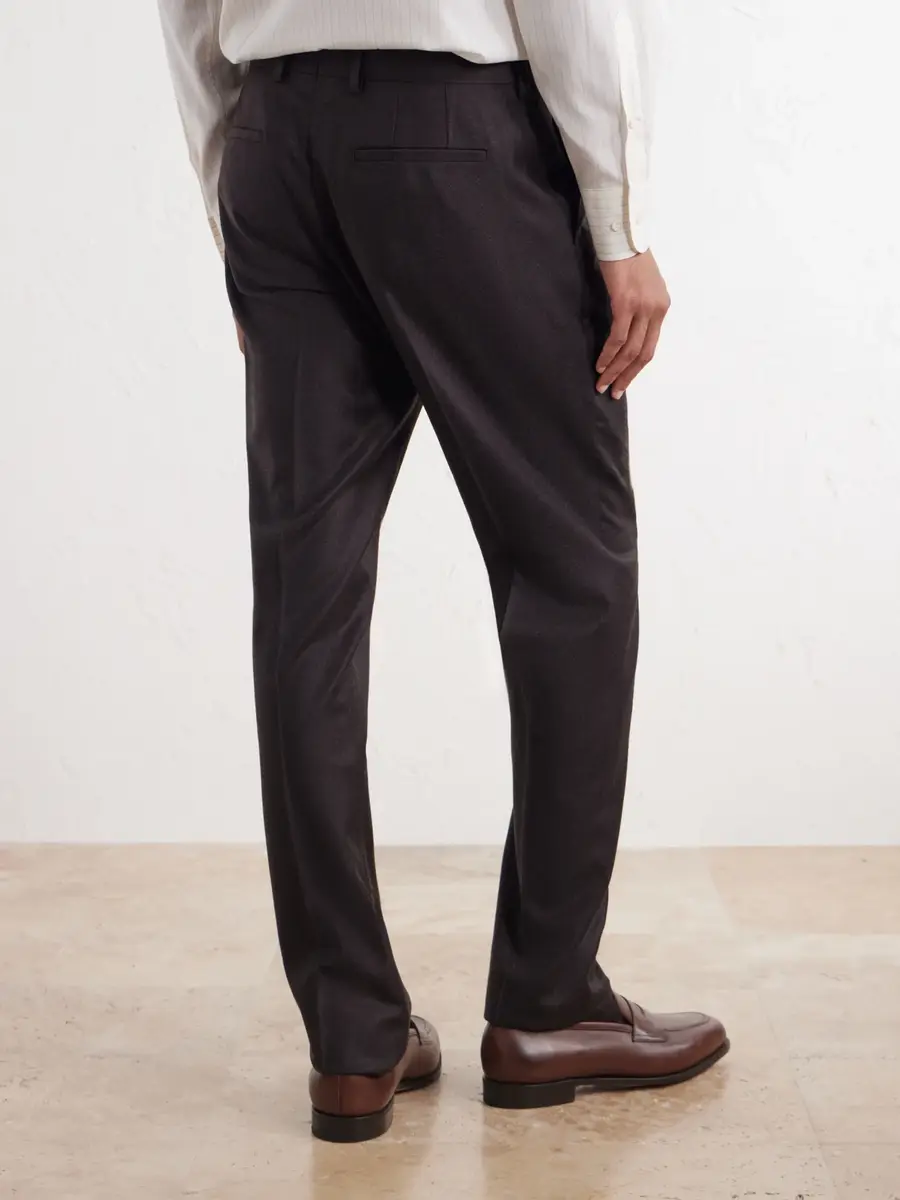 Paul Smith Straight-Leg Wool and Cashmere-Blend Flannel Trousers - Men | Thumbnail 4 Paul Smith Straight-Leg Wool and Cashmere-Blend Flannel Trousers - Men | Thumbnail 4