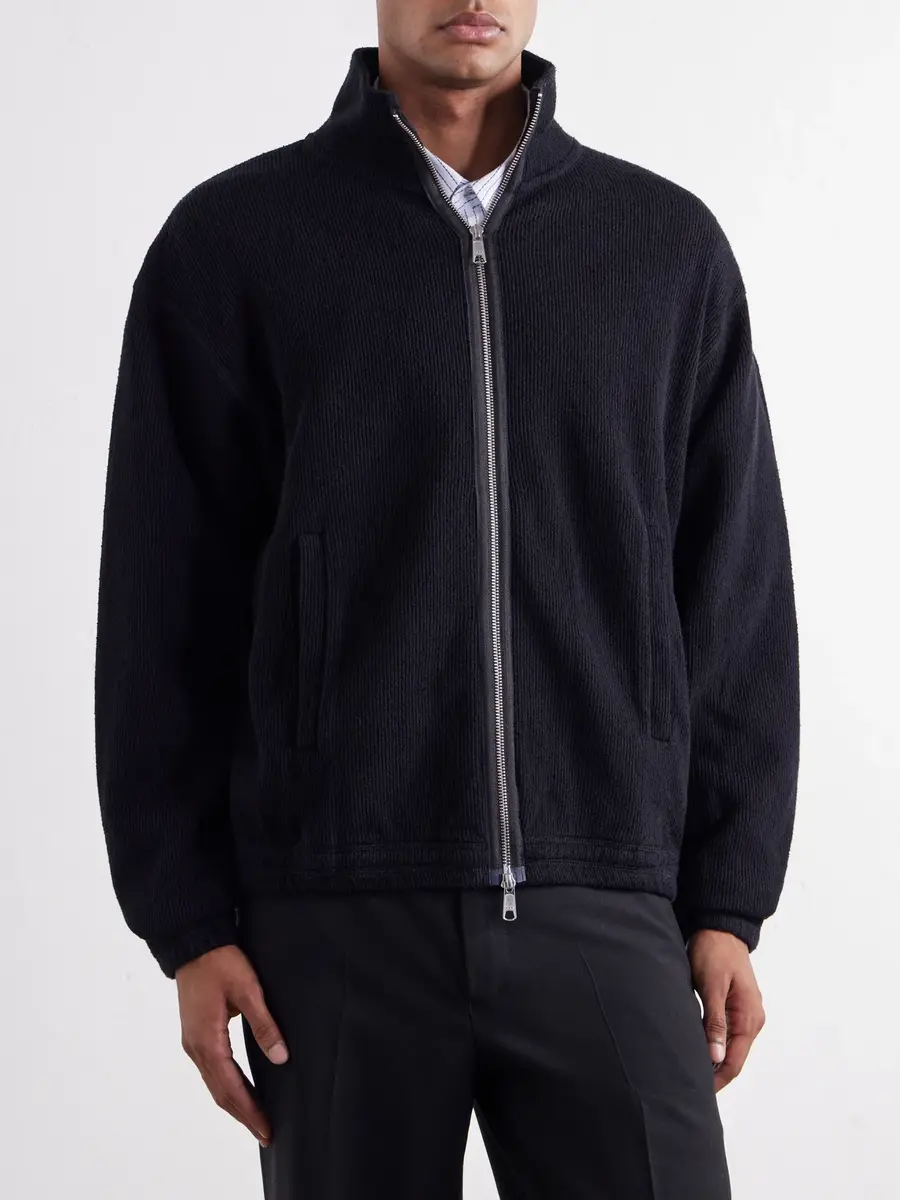 mfpen Covet Ribbed Cotton-Jersey Zip-Up Sweatshirt - Men | Thumbnail 3 mfpen Covet Ribbed Cotton-Jersey Zip-Up Sweatshirt - Men | Thumbnail 3