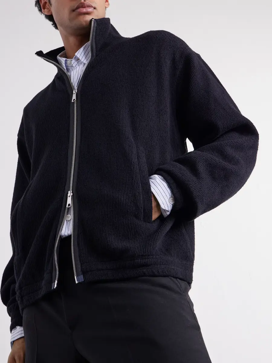 mfpen Covet Ribbed Cotton-Jersey Zip-Up Sweatshirt - Men | Thumbnail 5 mfpen Covet Ribbed Cotton-Jersey Zip-Up Sweatshirt - Men | Thumbnail 5