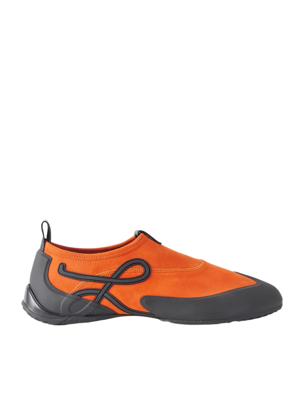 Loewe Grip Aqua Rubber-Trimmed Stretch Suede Sneakers - Men