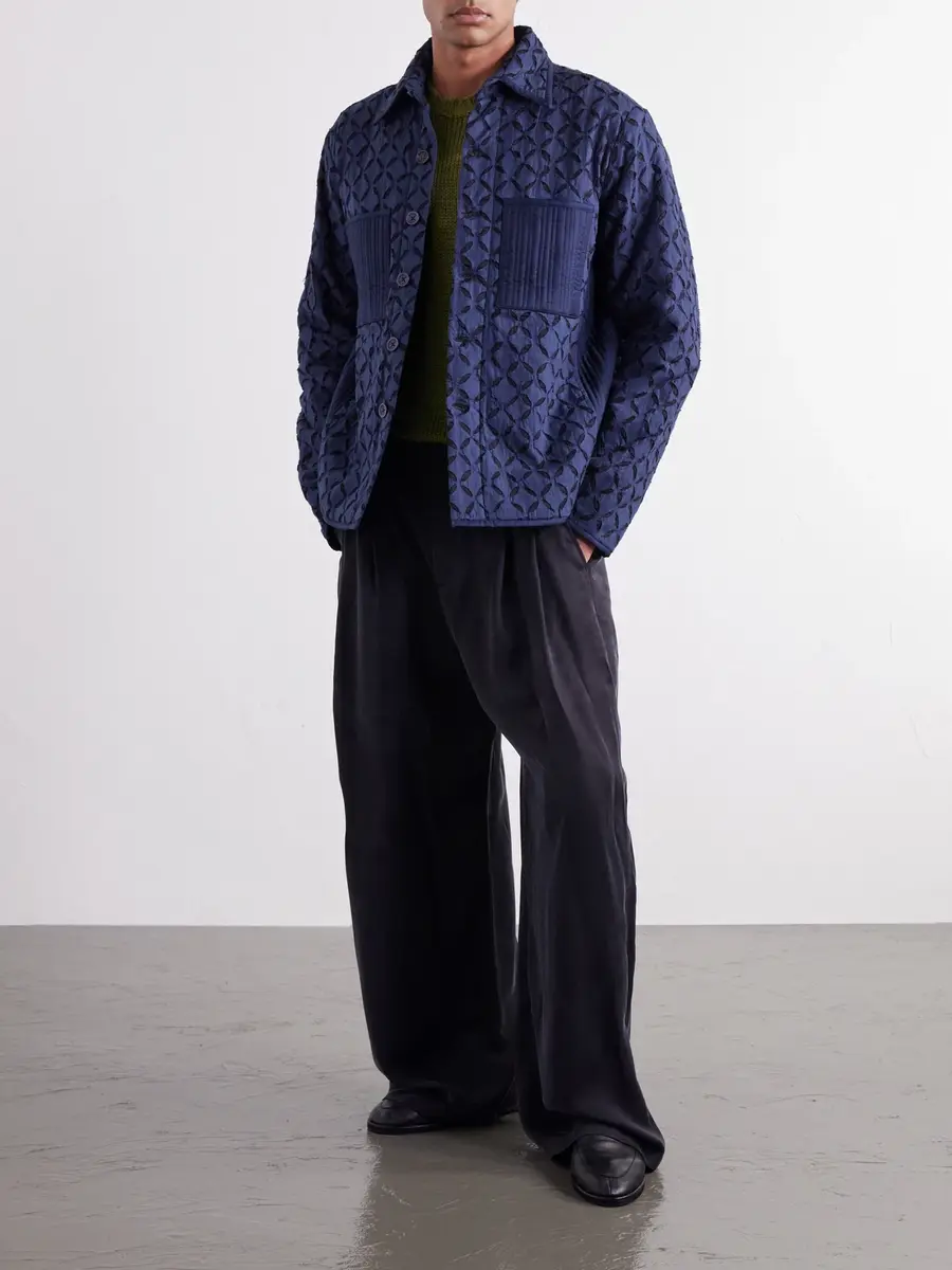 Kardo Wynton Cut-Out Padded Textured-Cotton Blouson Jacket - Men | Thumbnail 2