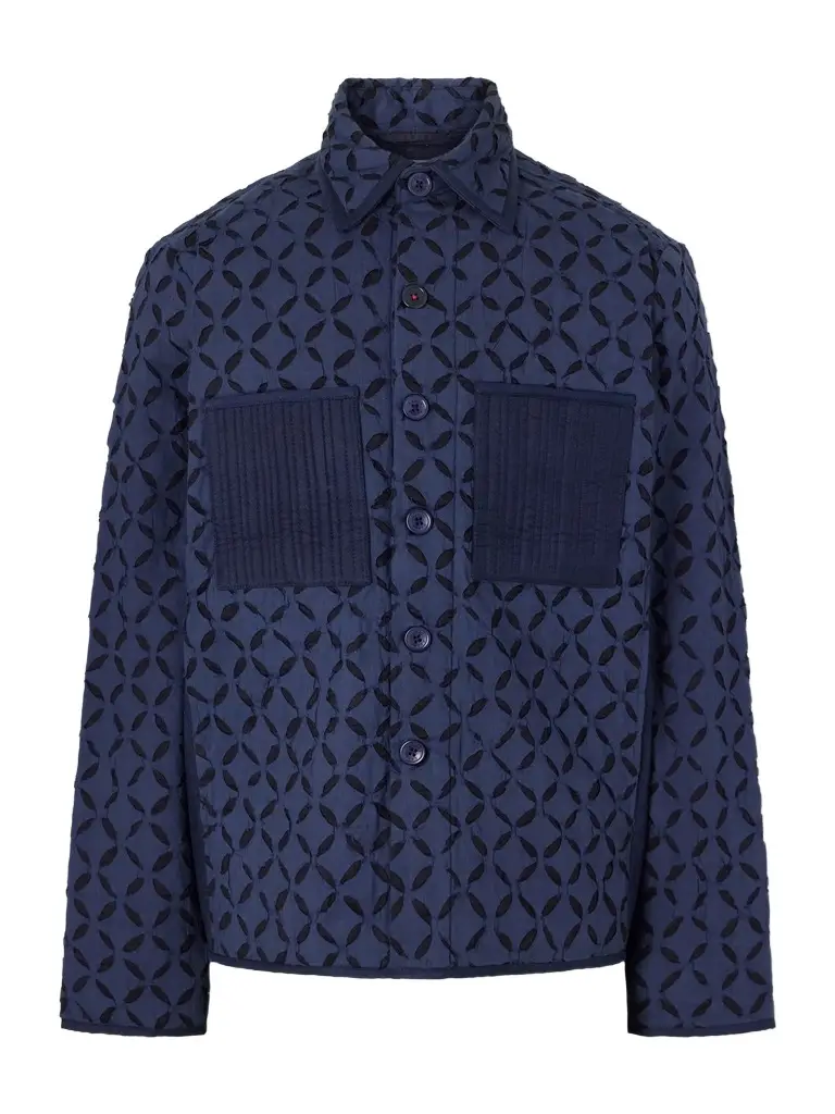 Kardo Wynton Cut-Out Padded Textured-Cotton Blouson Jacket - Men