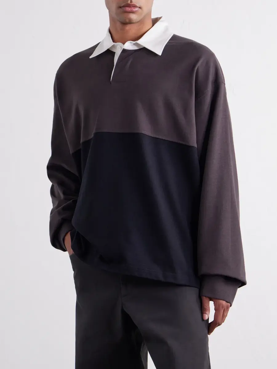 AGOLDE Colour-Block Cotton-Jersey Polo Shirt - Men | Thumbnail 3 AGOLDE Colour-Block Cotton-Jersey Polo Shirt - Men | Thumbnail 3