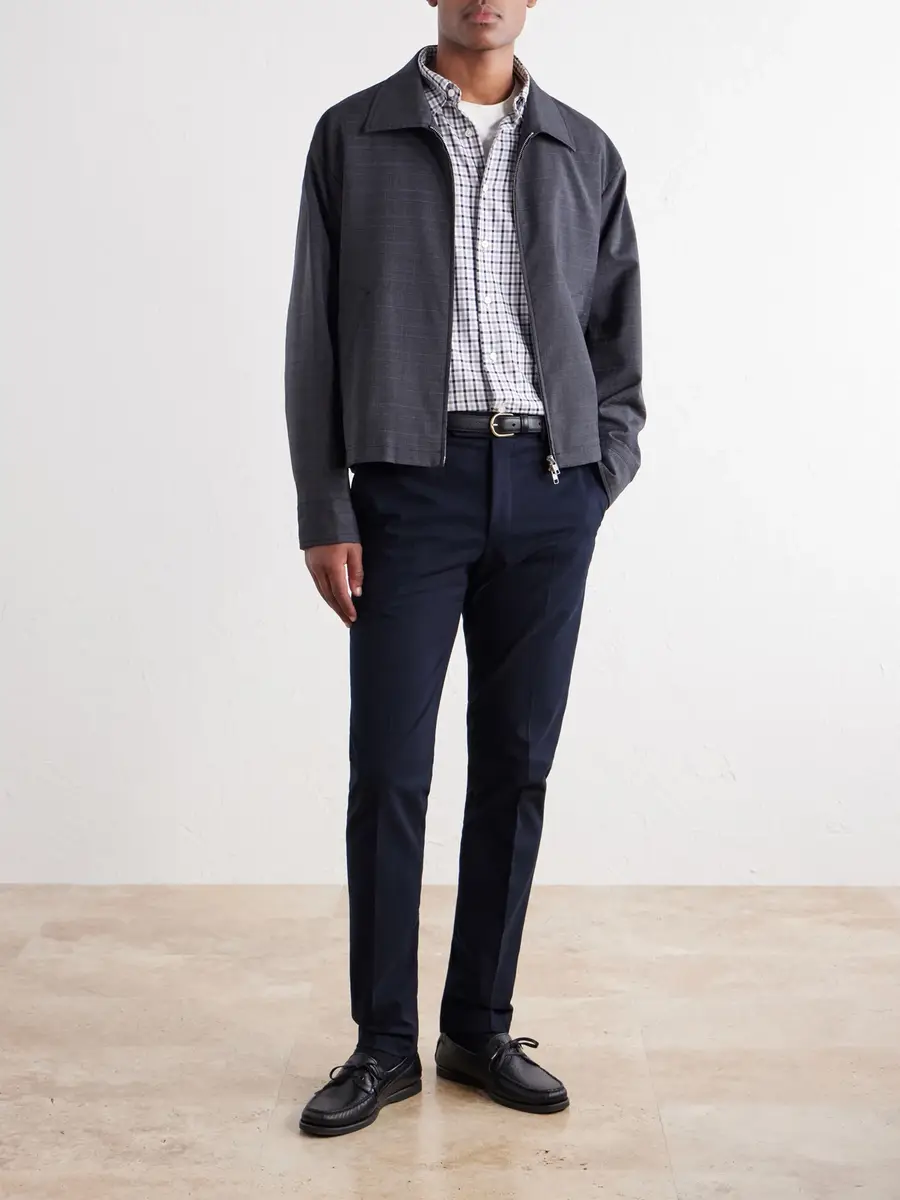 Slowear Glanshirt Button-Down Collar Checked Cotton Shirt - Men | Thumbnail 2