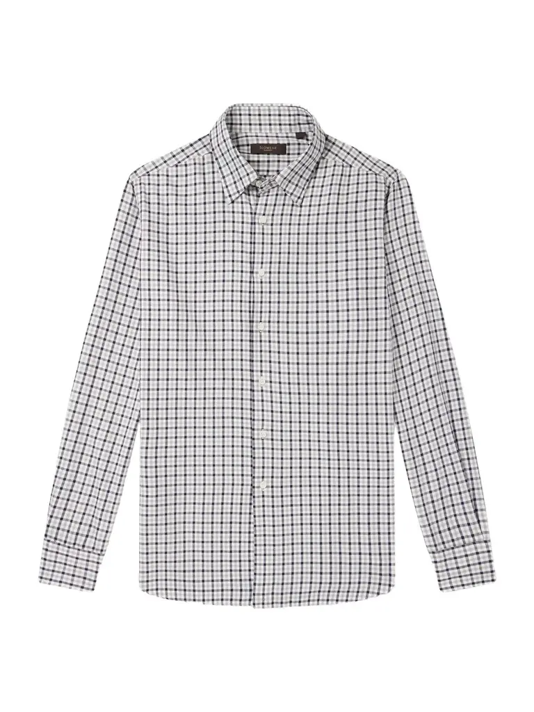 Slowear Glanshirt Button-Down Collar Checked Cotton Shirt - Men