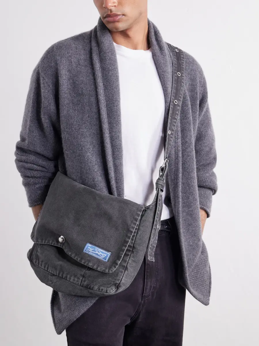 mfpen Postman Logo-Appliquéd Canvas Messenger Bag - Men | Thumbnail 3 mfpen Postman Logo-Appliquéd Canvas Messenger Bag - Men | Thumbnail 3