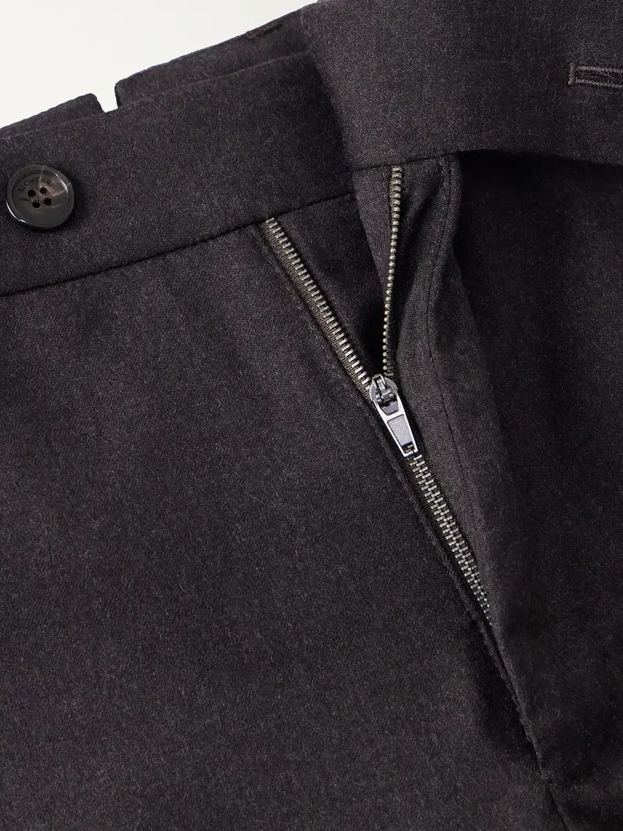 Slowear Incotex Tapered Wool-Blend Flannel Trousers - Men | Thumbnail 6