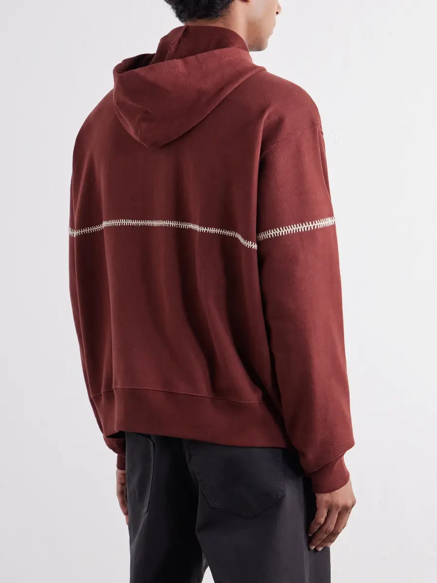 Kartik Research Rabari Cotton-Jersey Zip-Up Hoodie - Men | Thumbnail 4 Kartik Research Rabari Cotton-Jersey Zip-Up Hoodie - Men | Thumbnail 4