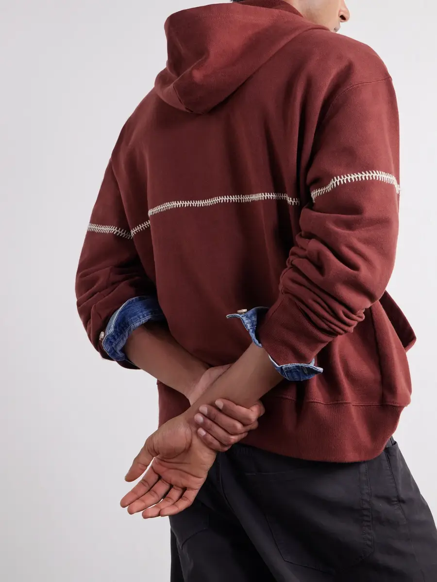 Kartik Research Rabari Cotton-Jersey Zip-Up Hoodie - Men | Thumbnail 5 Kartik Research Rabari Cotton-Jersey Zip-Up Hoodie - Men | Thumbnail 5