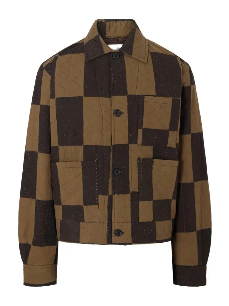 Kardo Bodhi Embroidered Checked Cotton Blouson Jacket - Men