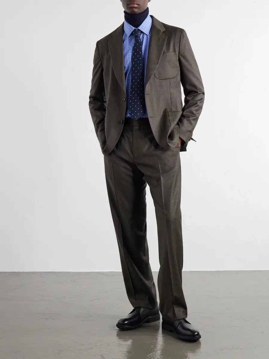 Paul Smith Straight-Leg Wool and Cashmere-Blend Fresco Suit Trousers - Men | Thumbnail 2 Paul Smith Straight-Leg Wool and Cashmere-Blend Fresco Suit Trousers - Men | Thumbnail 2