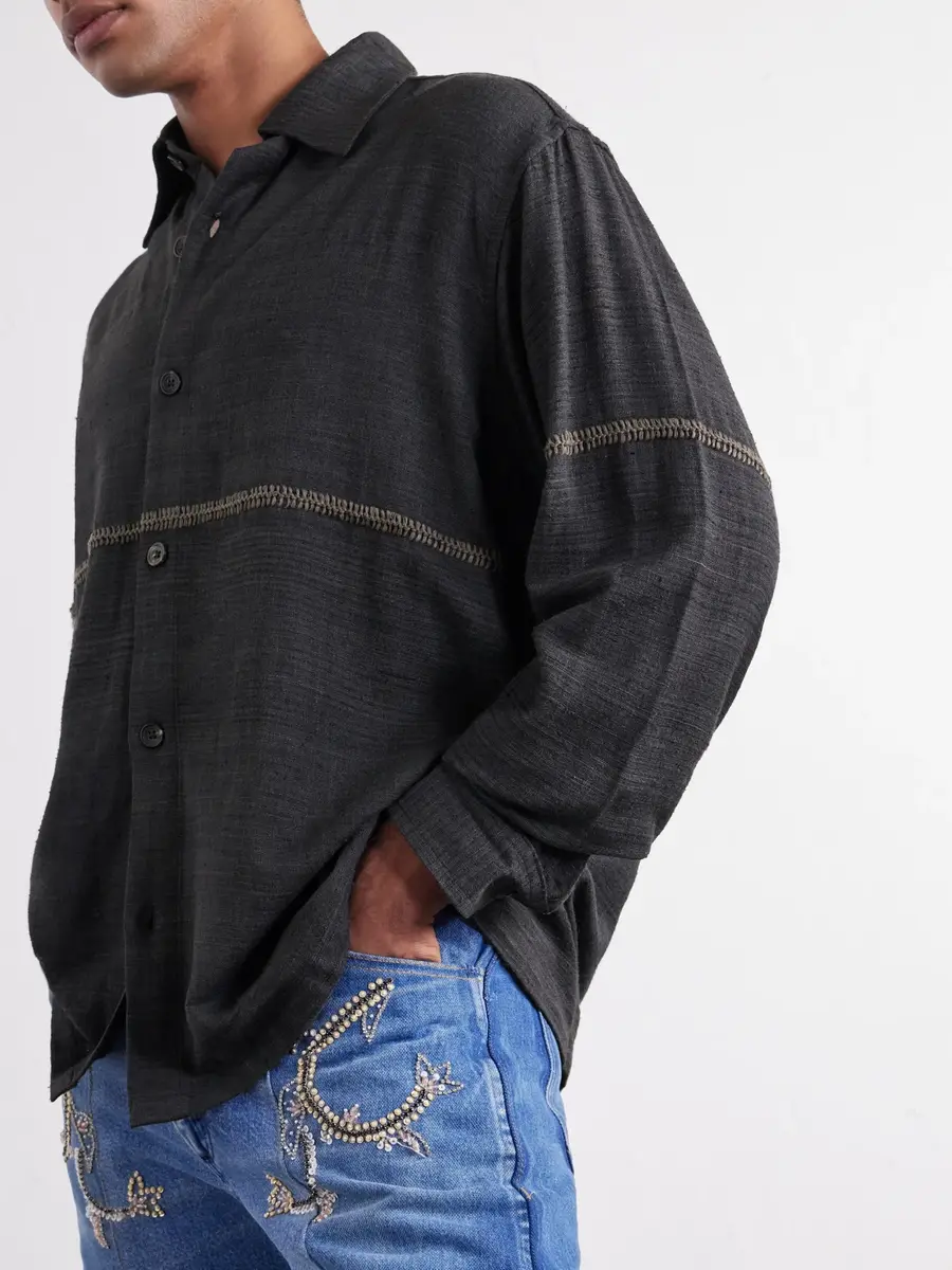 Kartik Research Rabari Embroidered Cotton Shirt - Men | Thumbnail 5 Kartik Research Rabari Embroidered Cotton Shirt - Men | Thumbnail 5