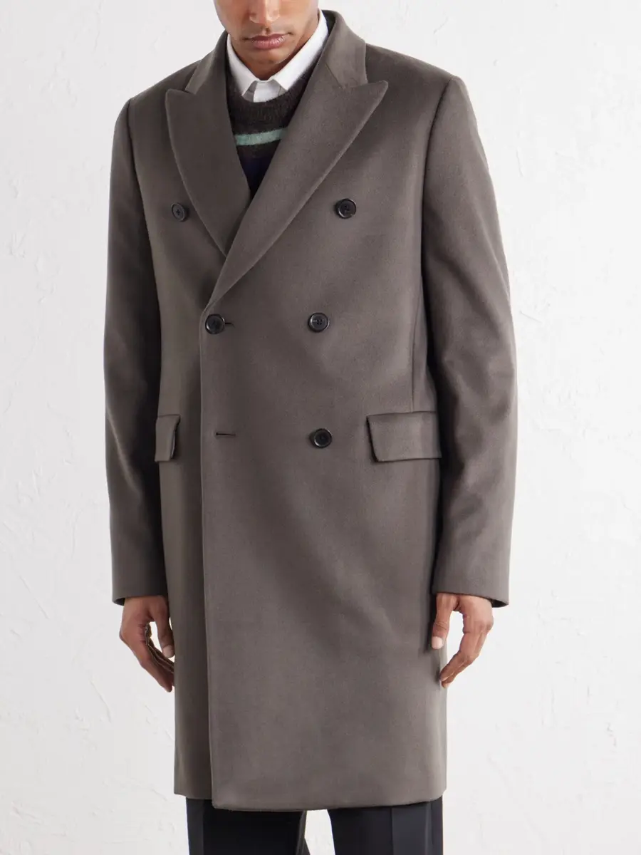 Paul Smith Double-Breasted Wool and Cashmere-Blend Coat - Men | Thumbnail 3 Paul Smith Double-Breasted Wool and Cashmere-Blend Coat - Men | Thumbnail 3