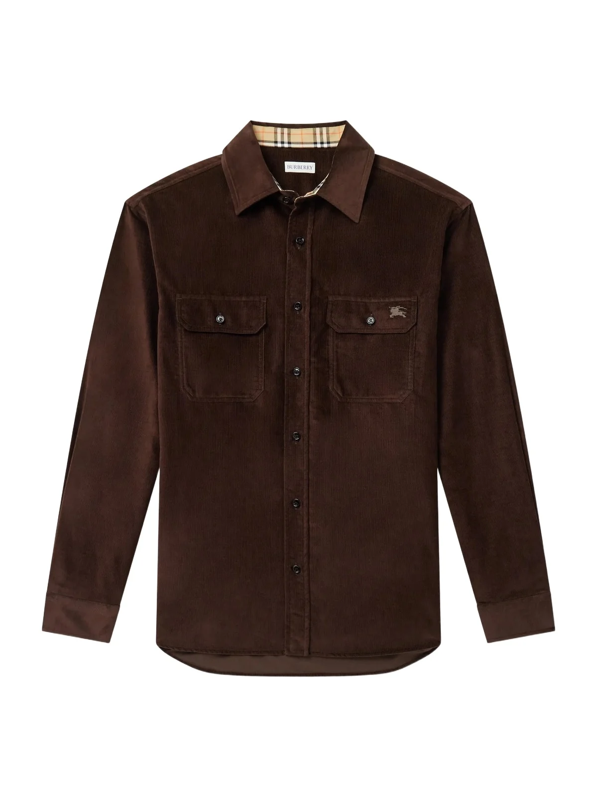 Burberry Logo-Embroidered Cotton-Corduroy Shirt - Men