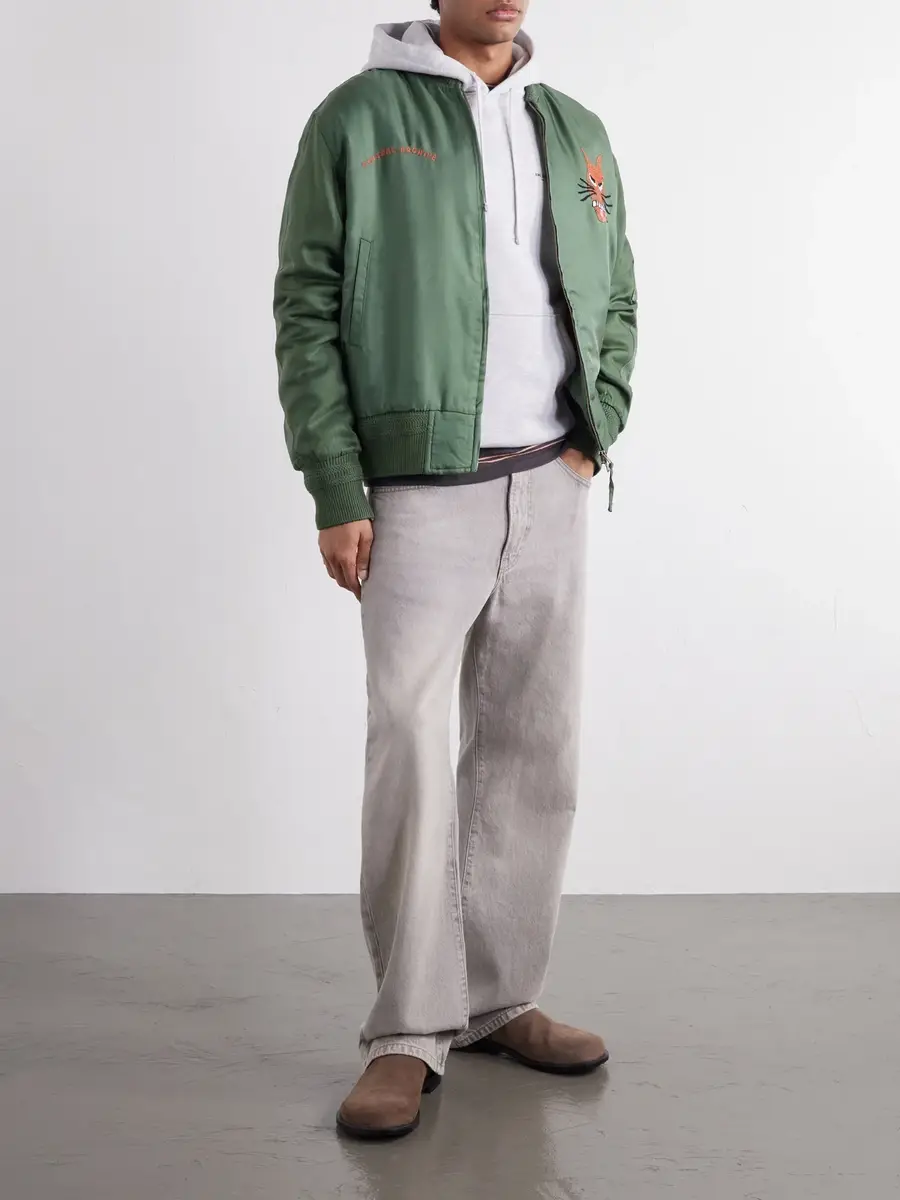 Kardo Max Embroidered Silk-Twill Bomber Jacket - Men | Thumbnail 2
