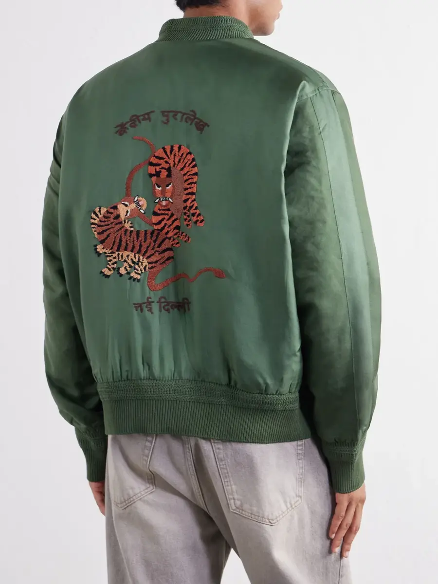 Kardo Max Embroidered Silk-Twill Bomber Jacket - Men | Thumbnail 4