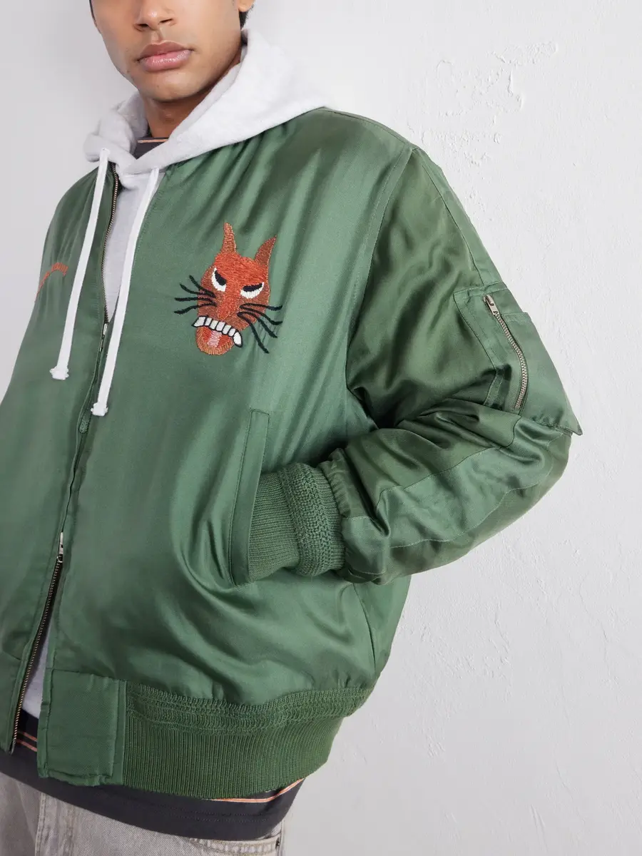 Kardo Max Embroidered Silk-Twill Bomber Jacket - Men | Thumbnail 5