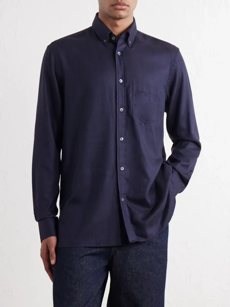 Paul Smith Cotton and Lyocell-Blend Flannel Overshirt - Men | Thumbnail 3