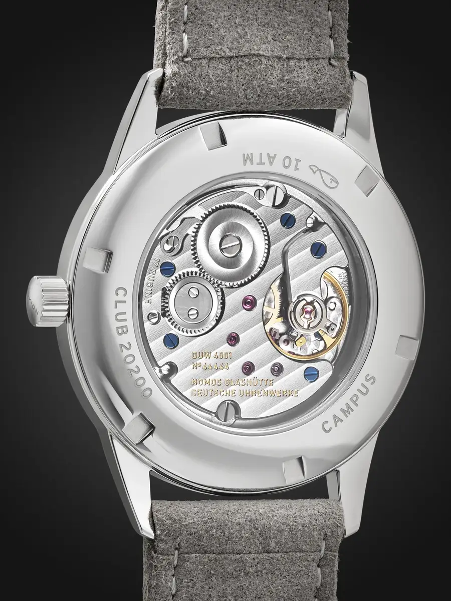 NOMOS Glashütte Club Campus 38.5 Hand-Wound Stainless Steel and Alcantara® Watch, Ref. No. 726.GB - Men | Thumbnail 5