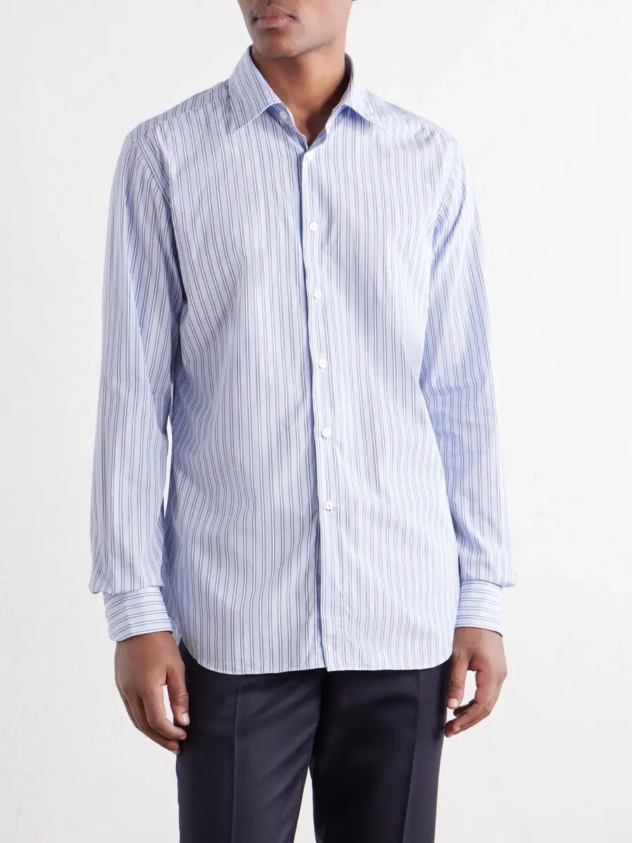 Slowear Glanshirt Striped Cotton-Poplin Shirt - Men | Thumbnail 3 Slowear Glanshirt Striped Cotton-Poplin Shirt - Men | Thumbnail 3