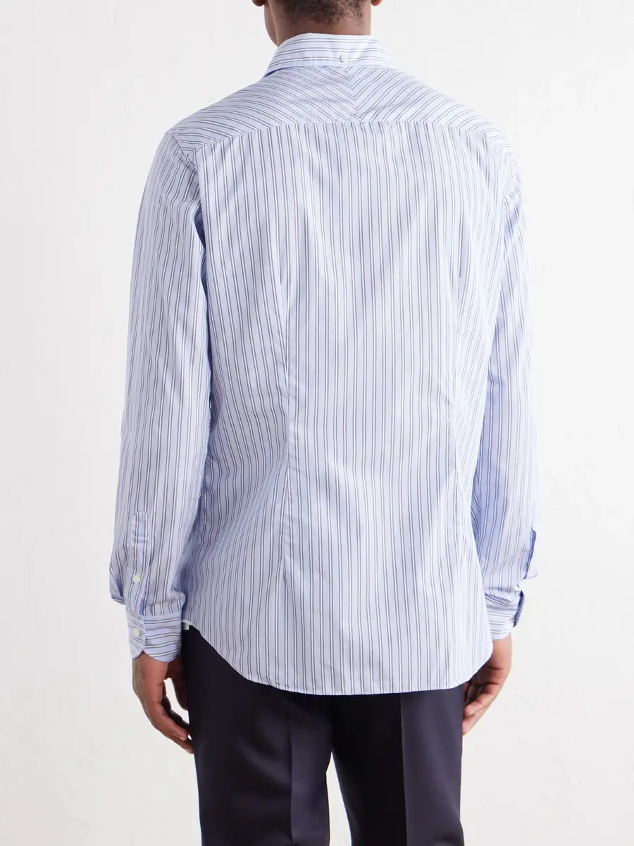 Slowear Glanshirt Striped Cotton-Poplin Shirt - Men | Thumbnail 4 Slowear Glanshirt Striped Cotton-Poplin Shirt - Men | Thumbnail 4