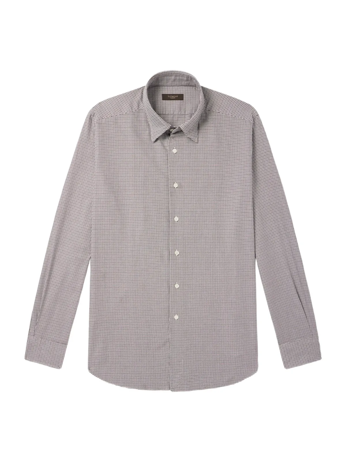 Slowear Glanshirt Button-Down Collar Houndstooth Cotton Shirt - Men