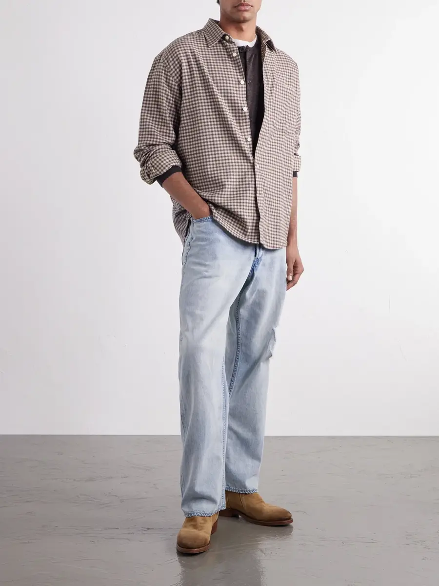 NN07 Deon 5465 Checked Organic Cotton-Flannel Shirt - Men | Thumbnail 2