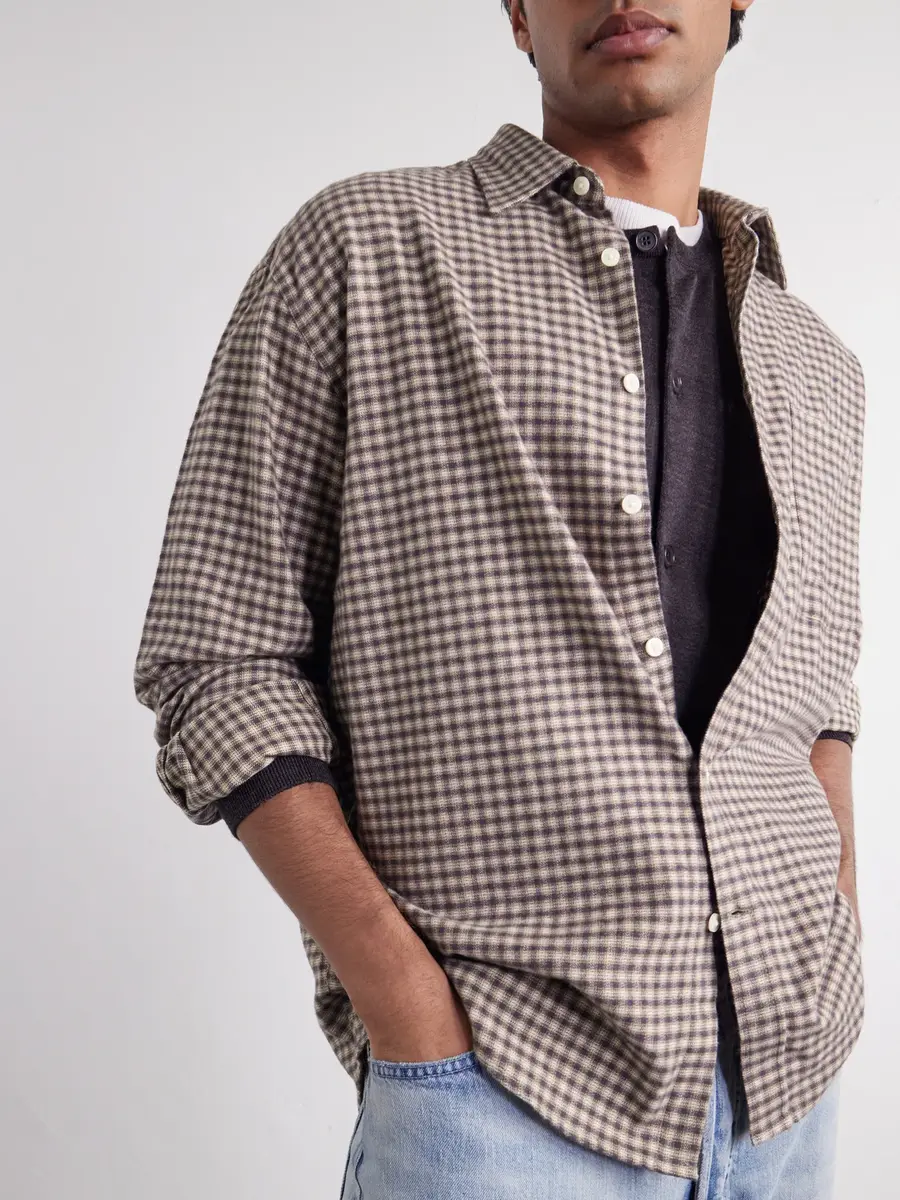 NN07 Deon 5465 Checked Organic Cotton-Flannel Shirt - Men | Thumbnail 5