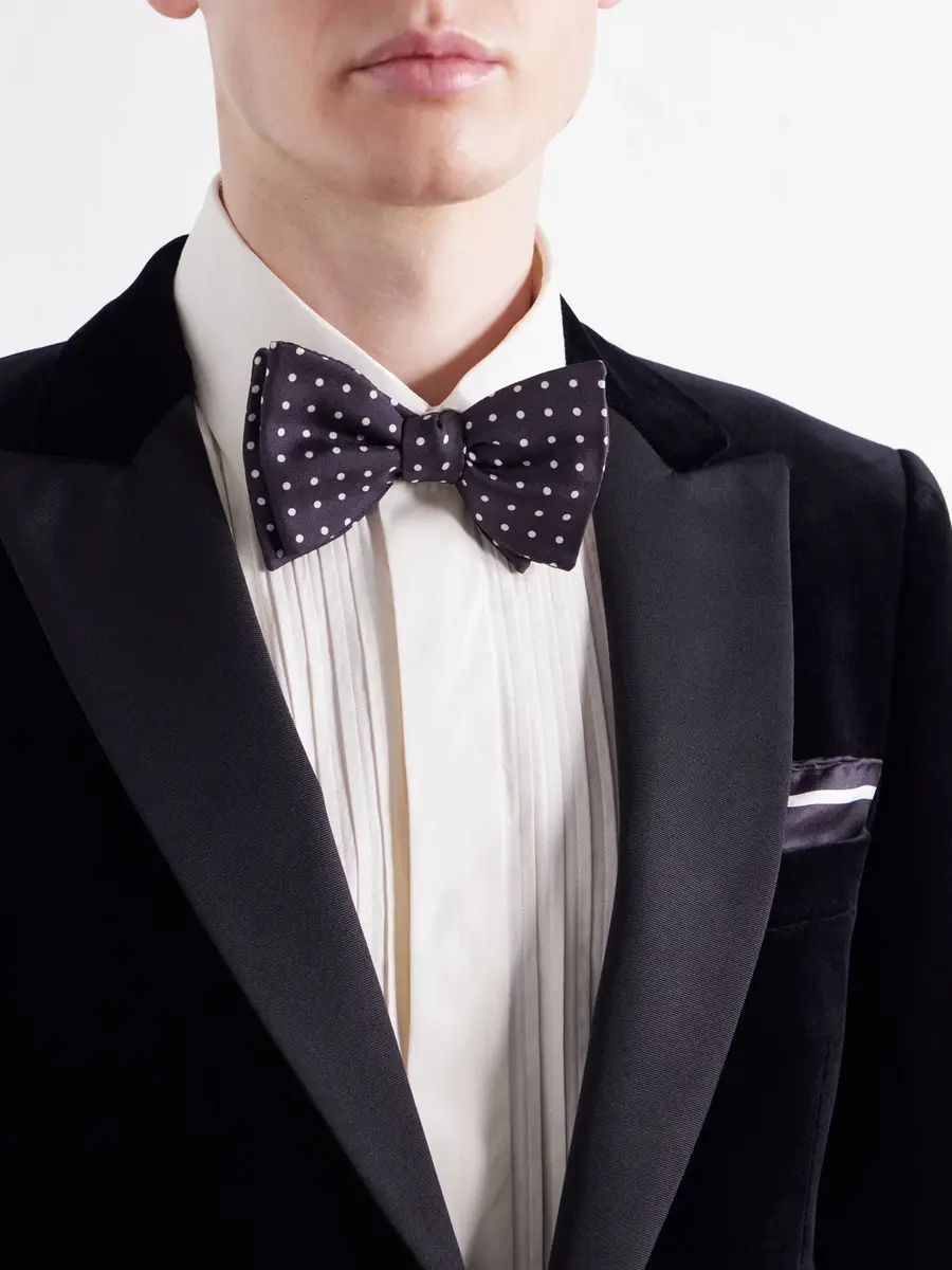 Favourbrook Party Pre-Tied Polka-Dot Silk Bow Tie - Men | Thumbnail 2 Favourbrook Party Pre-Tied Polka-Dot Silk Bow Tie - Men | Thumbnail 2
