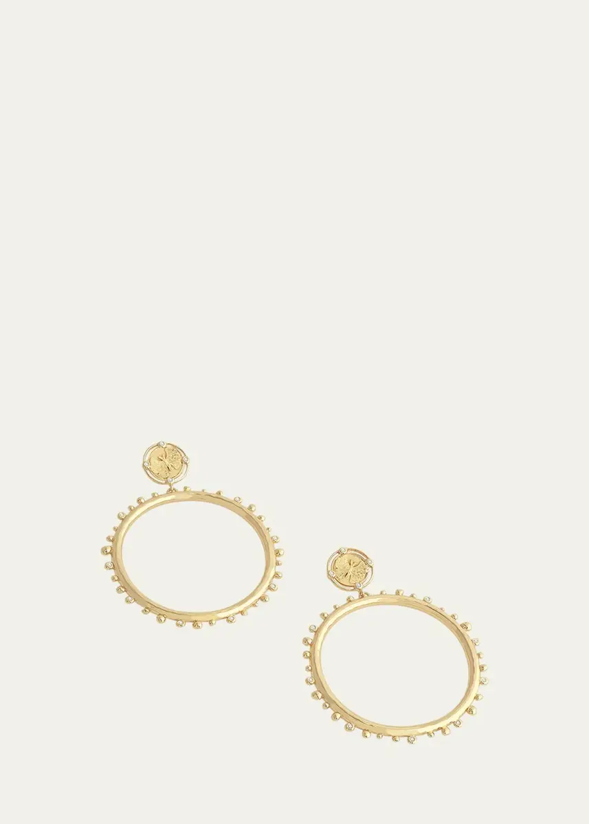 Anabel Aram Jewelry Butterfly Coin Molten Hoop Earrings | Thumbnail 3 Anabel Aram Jewelry Butterfly Coin Molten Hoop Earrings | Thumbnail 3