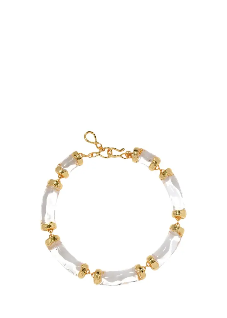 ALEXIS BITTAR Liquid Lucite Pillow Link Necklace