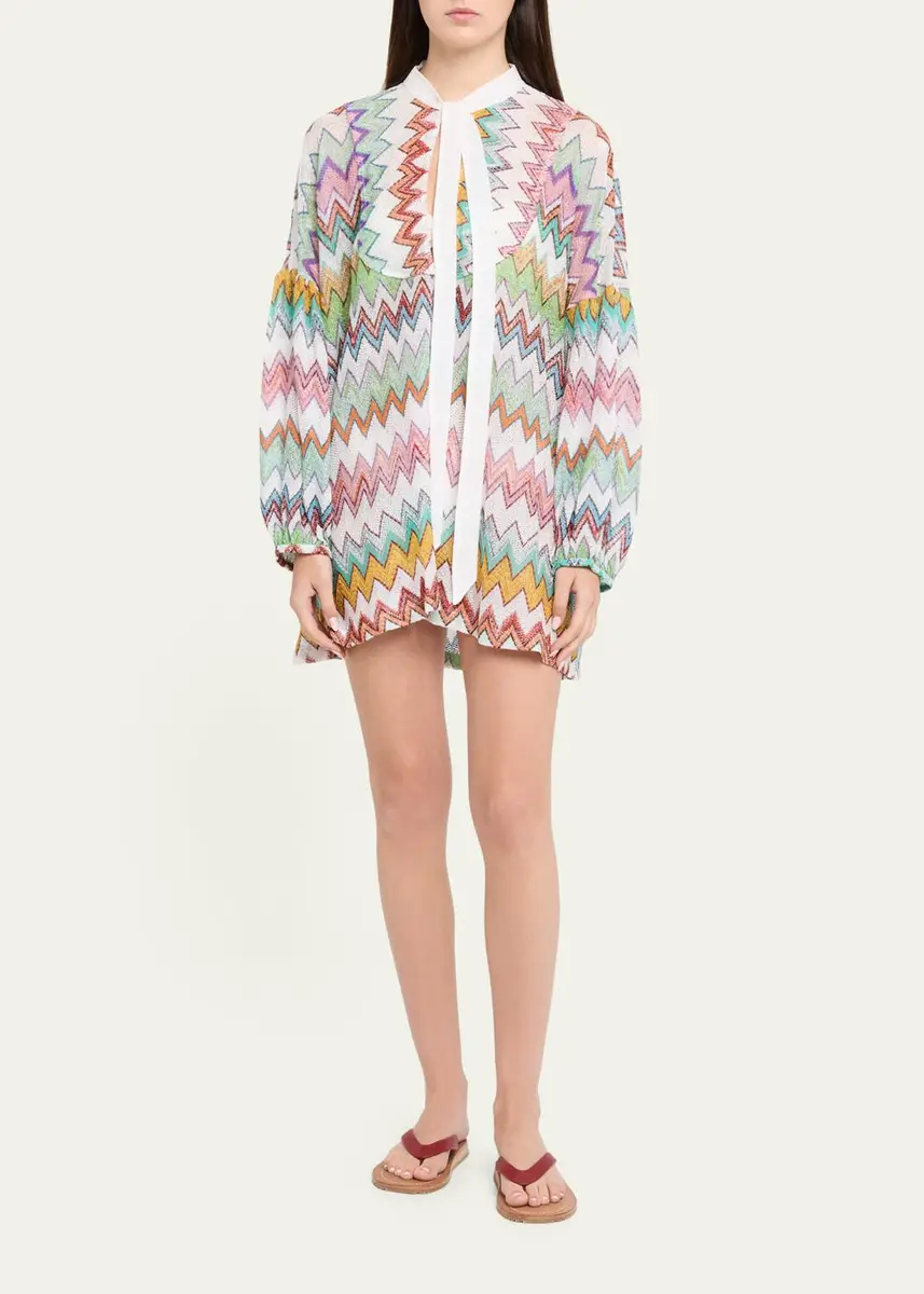 Missoni Chevron Knit Mini Dress Coverup | Thumbnail 2