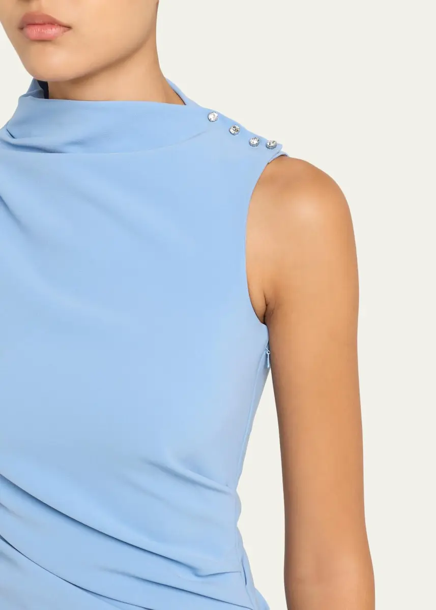 Atelier Prabal Gurung Ashley Mock-Neck Draped Trumpet Gown | Thumbnail 5