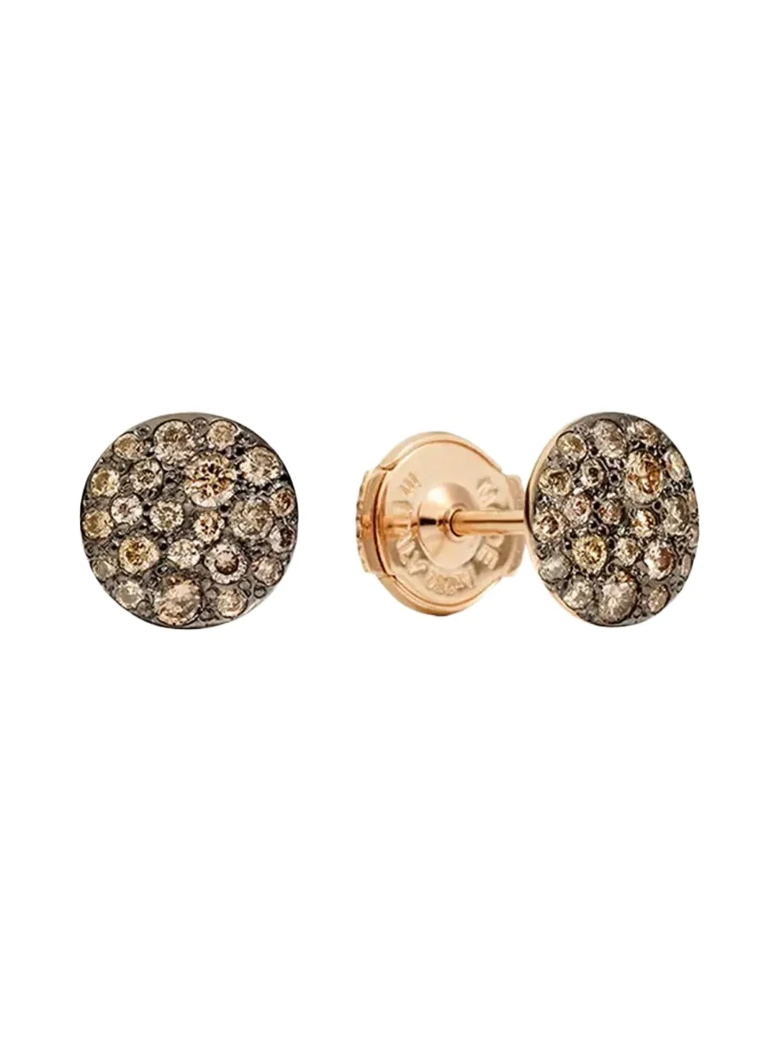 Sabbia 18K Rose Gold Brown Diamond Stud Earrings Sabbia 18K Rose Gold Brown Diamond Stud Earrings