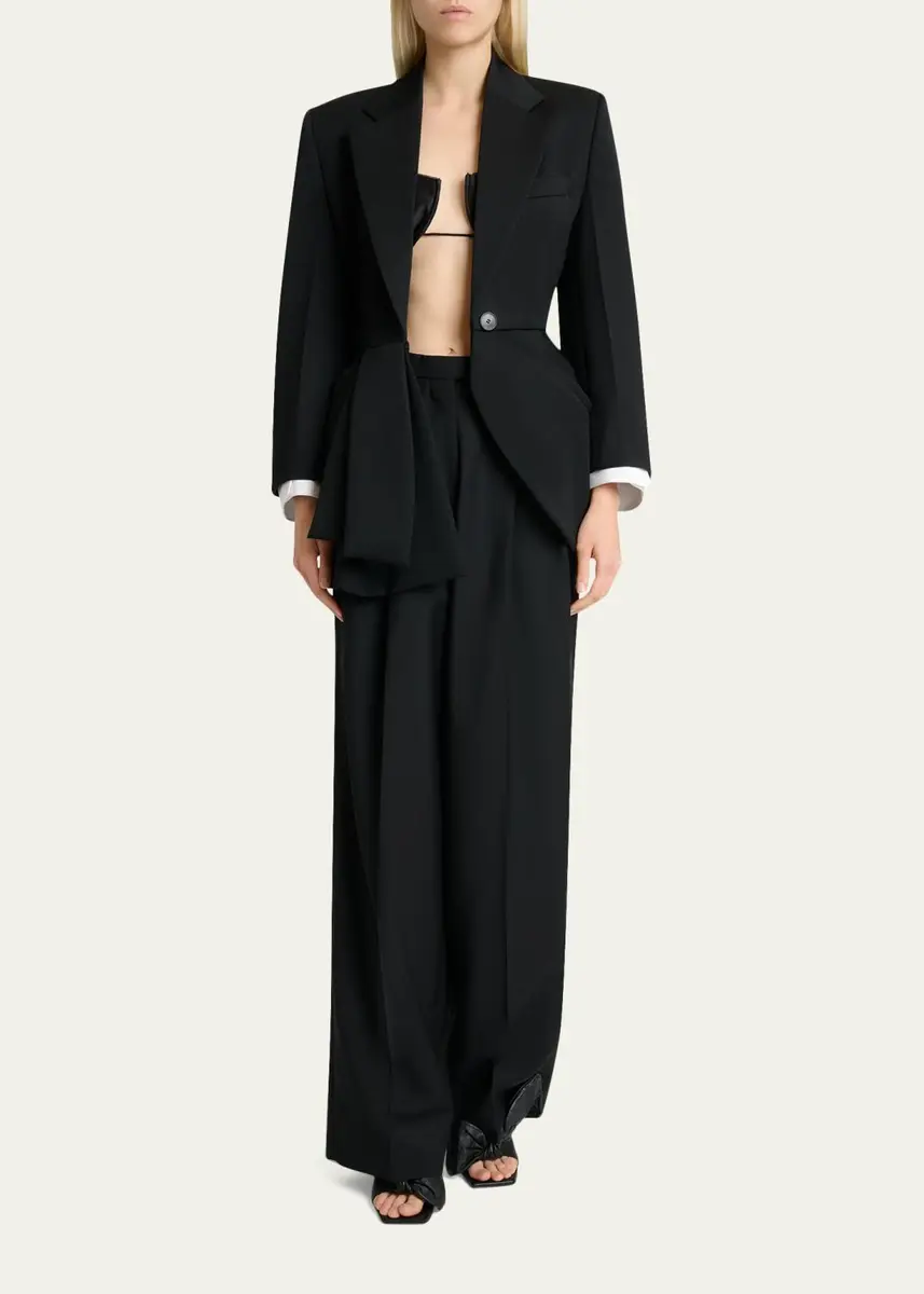 Givenchy Pleated Slim-Fit Wool Jacket | Thumbnail 2 Givenchy Pleated Slim-Fit Wool Jacket | Thumbnail 2