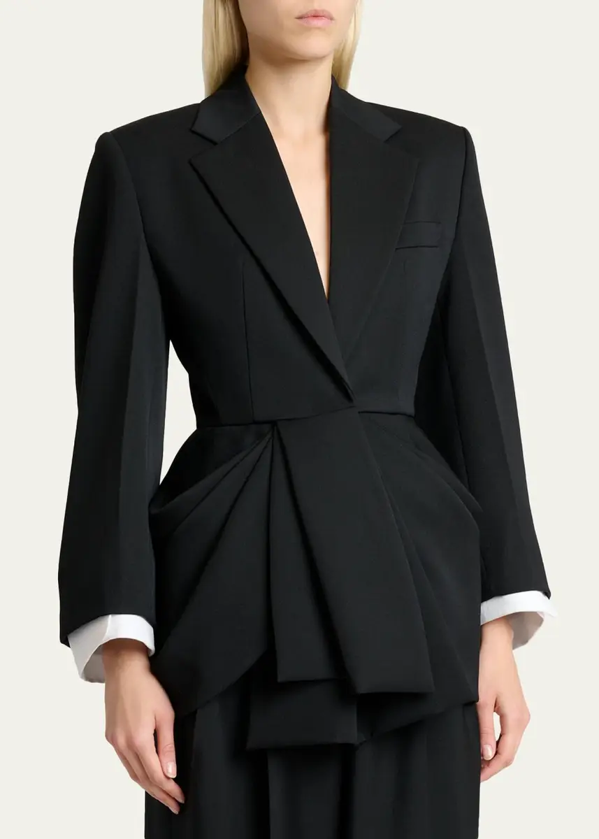 Givenchy Pleated Slim-Fit Wool Jacket | Thumbnail 4 Givenchy Pleated Slim-Fit Wool Jacket | Thumbnail 4