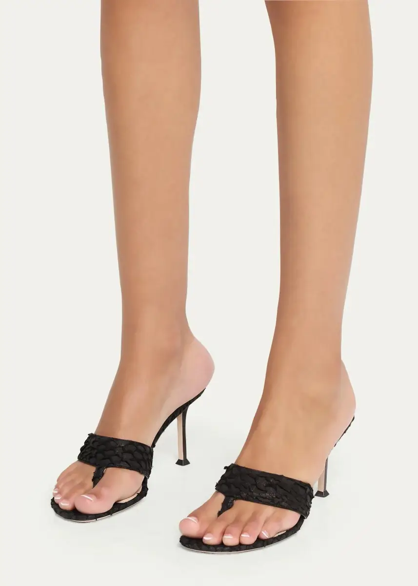 CHRISTEN 75mm Helix Python-Effect Leather Thong Sandals | Thumbnail 2 CHRISTEN 75mm Helix Python-Effect Leather Thong Sandals | Thumbnail 2