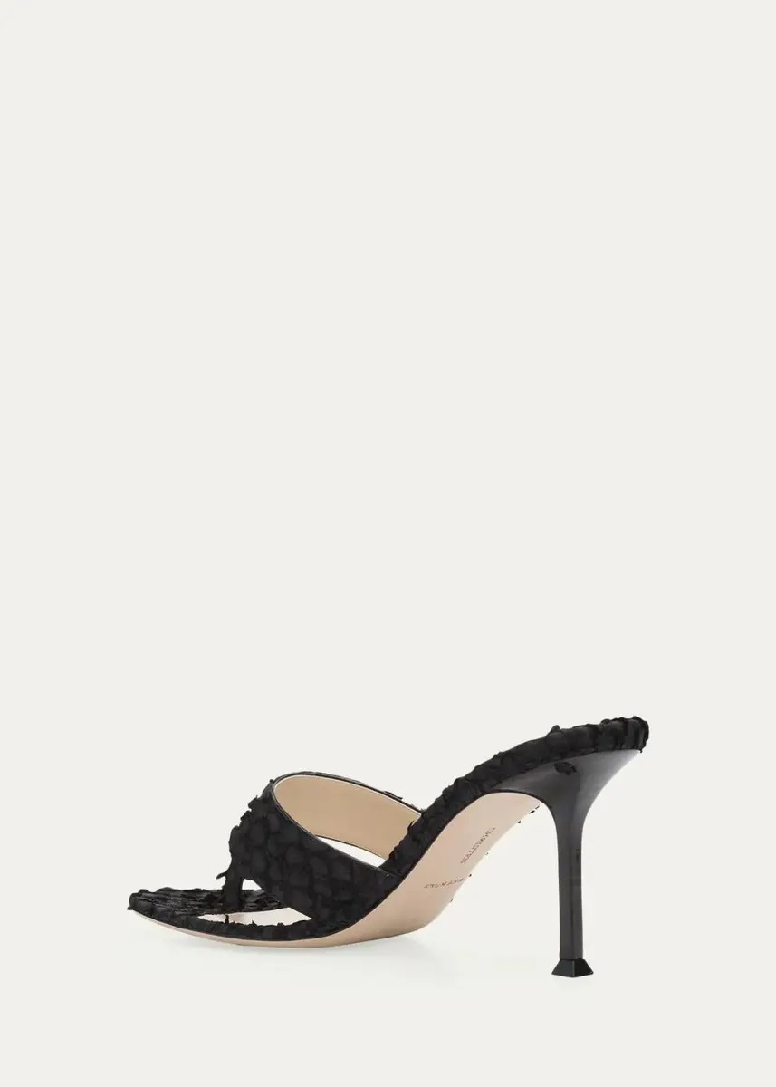 CHRISTEN 75mm Helix Python-Effect Leather Thong Sandals | Thumbnail 4 CHRISTEN 75mm Helix Python-Effect Leather Thong Sandals | Thumbnail 4