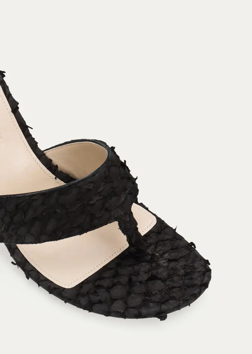 CHRISTEN 75mm Helix Python-Effect Leather Thong Sandals | Thumbnail 5 CHRISTEN 75mm Helix Python-Effect Leather Thong Sandals | Thumbnail 5