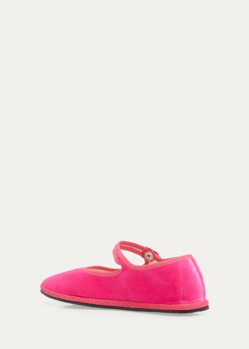 Vibi Venezia Velvet Mary Jane Ballerina Flats | Thumbnail 4 Vibi Venezia Velvet Mary Jane Ballerina Flats | Thumbnail 4