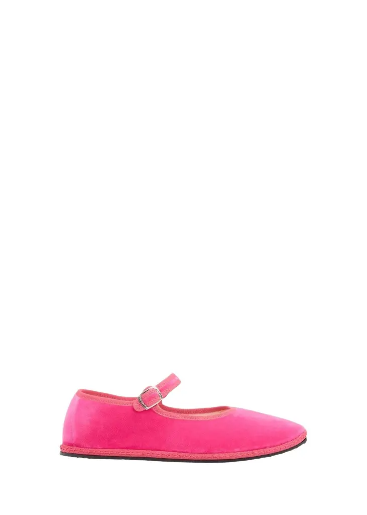 Vibi Venezia Velvet Mary Jane Ballerina Flats