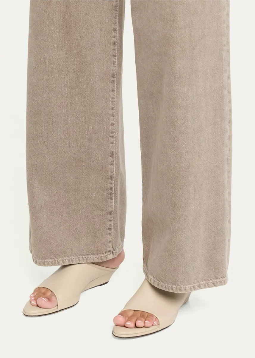 CHRISTEN 75mm Stretch Leather Wedge Mules | Thumbnail 2 CHRISTEN 75mm Stretch Leather Wedge Mules | Thumbnail 2